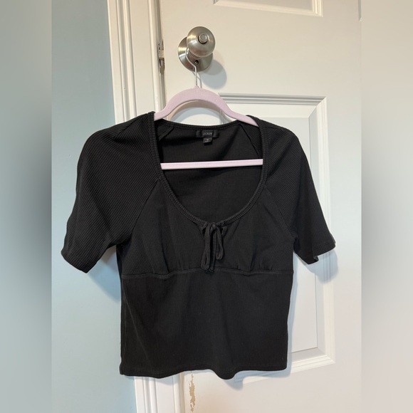 J. Crew Black Short Sleeve Top - Picture 1 of 3